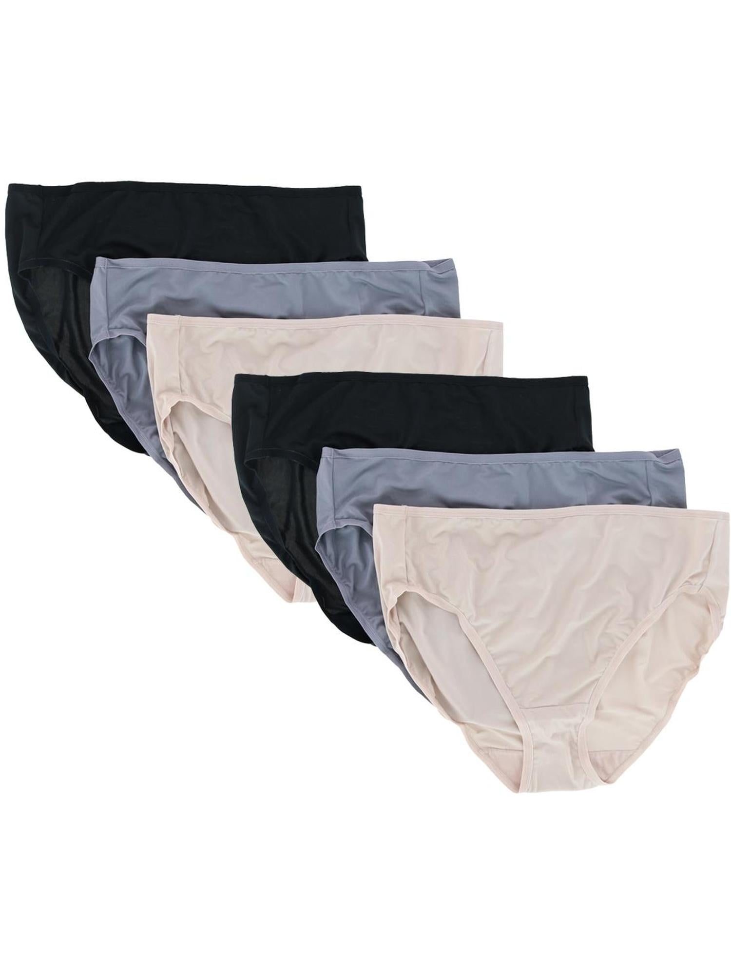 Fruit of the Loom Women's Microfiber Hi-Cut Underwear, 6 Pack