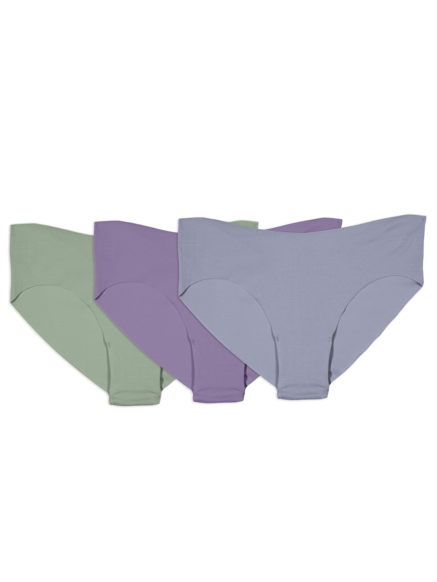 Fruit of the Loom Women's No Show Thong Underwear, 3 Pack, Sizes 5-9 