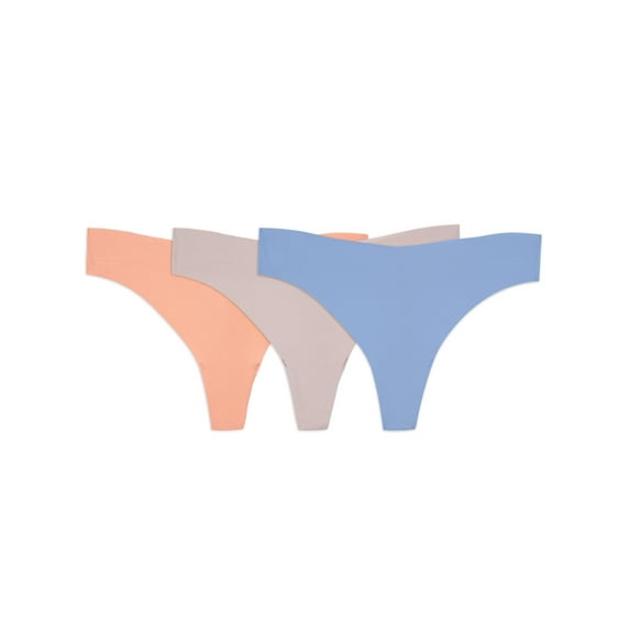 Fruit of the Loom Women's No Show Thong Underwear, 3-Pack