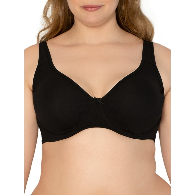 Fruit of the Loom Women's Plus Size Beyond Soft Cotton Unlined Underwire  Bra, Style FT813