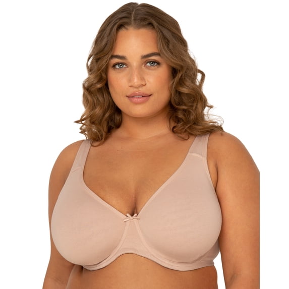 Fruit of the Loom Women's Plus Size Beyond Soft Cotton Unlined Underwire Bra, Style FT813