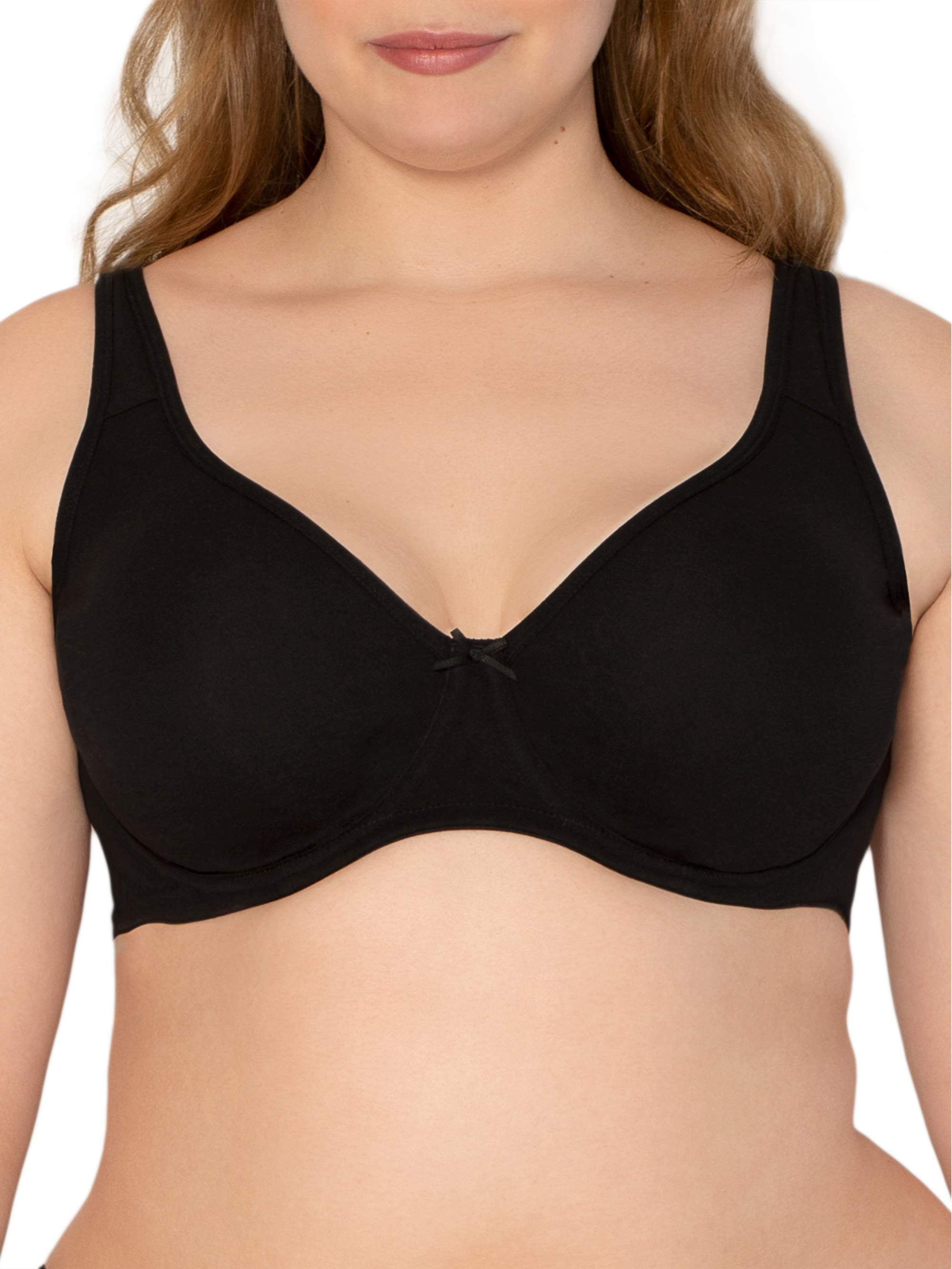 Fruit of the Loom Women's Plus Size Beyond Soft Cotton Unlined Underwire  Bra, Style FT813 
