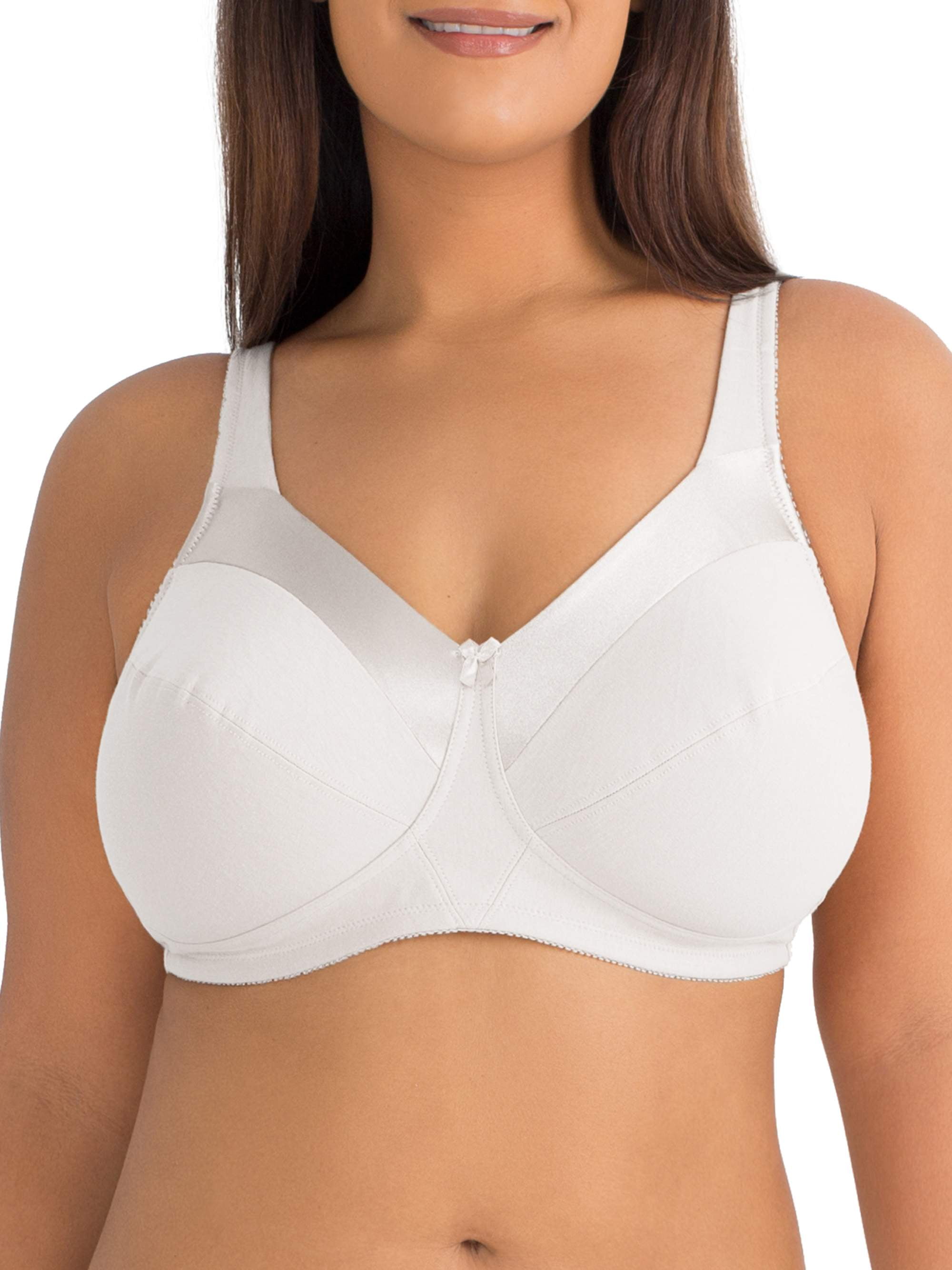 Fruit of the Loom Women's Seamless Wire Free Push-up Bra, White
