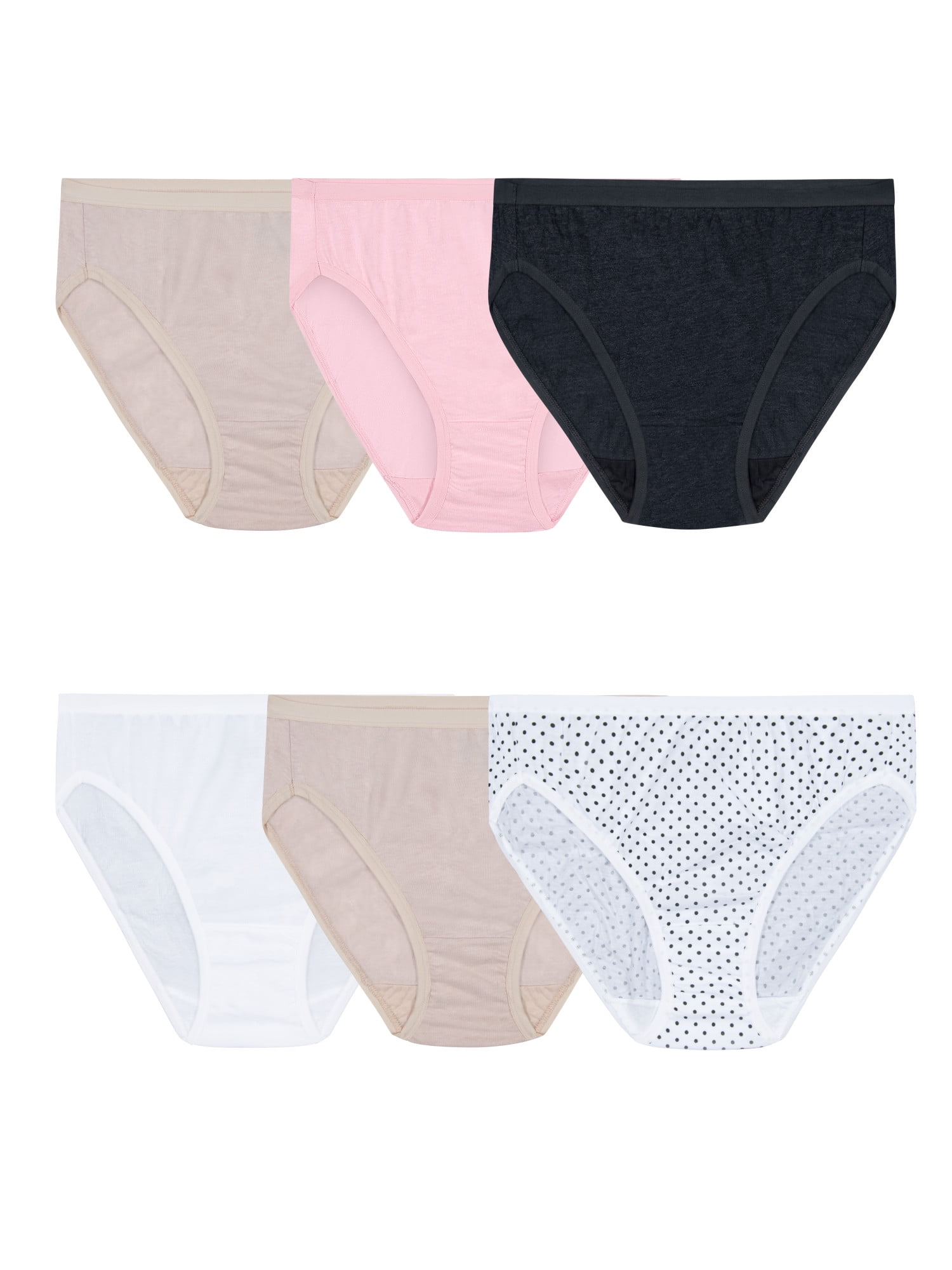 Fruit of the Loom Women's Premium Ultra Soft Hipster Panty, 6 Pack, Sizes  5-9 