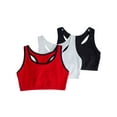 thumbnail image 1 of Fruit of the Loom Women's Racerback Style Cotton Sports Bra, 3-Pack, Style-9012, 1 of 2