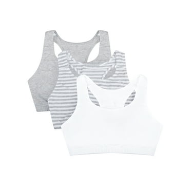 Fruit of the Loom Women's Racerback Style Cotton Sports Bra, 3-Pack, Style-9012