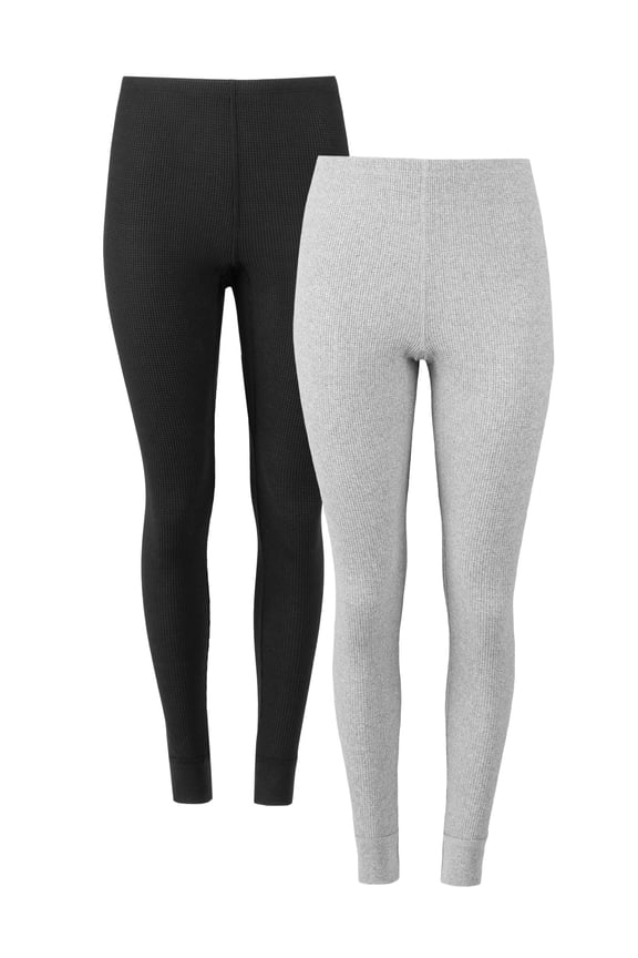 Women's Recycled Waffle Thermal Bottom 2PK, Sizes XS-4XL