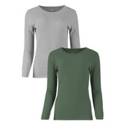 FRUIT OF THE LOOM Women's Recycled Waffle Thermal Top 2PK, Sizes XS-4XL