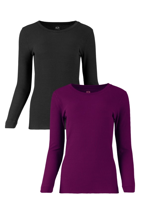 Women's Recycled Waffle Thermal Top 2PK, Sizes XS-4XL