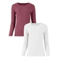 thumbnail image 1 of Fruit of the Loom Women's Recycled Waffle Thermal Top 2PK, Sizes XS-4XL, 1 of 14