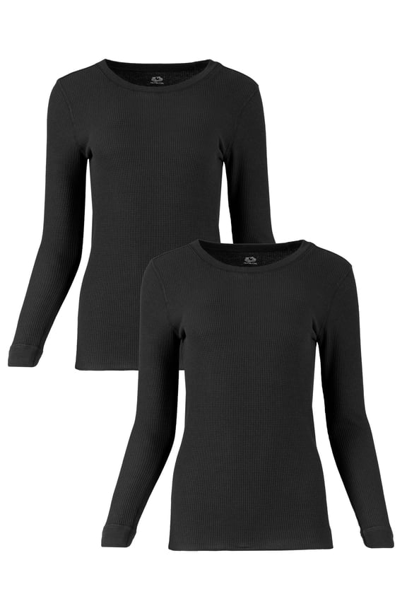 Women's Recycled Waffle Thermal Top 2PK, Sizes XS-4XL