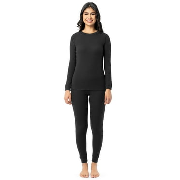 Fruit of the Loom Women's Recycled Waffle Thermal Top & Bottom Set, Sizes XS-4XL