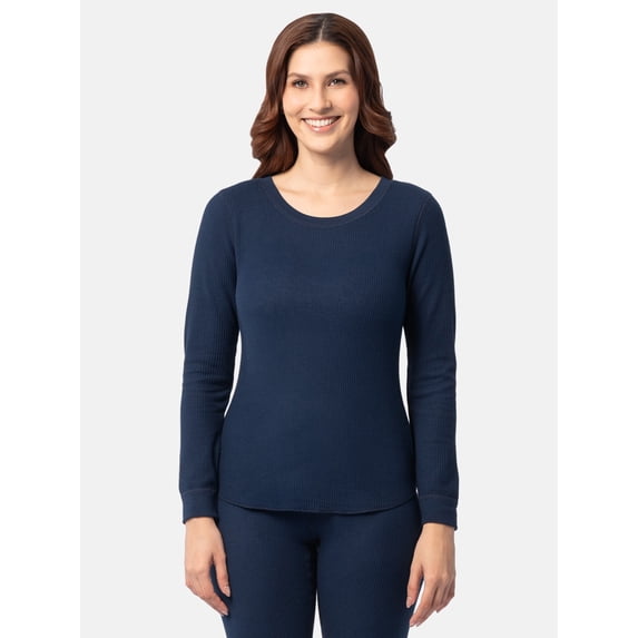 Fruit of the Loom Women's Recycled Waffle Thermal Top, Sizes XS-4X