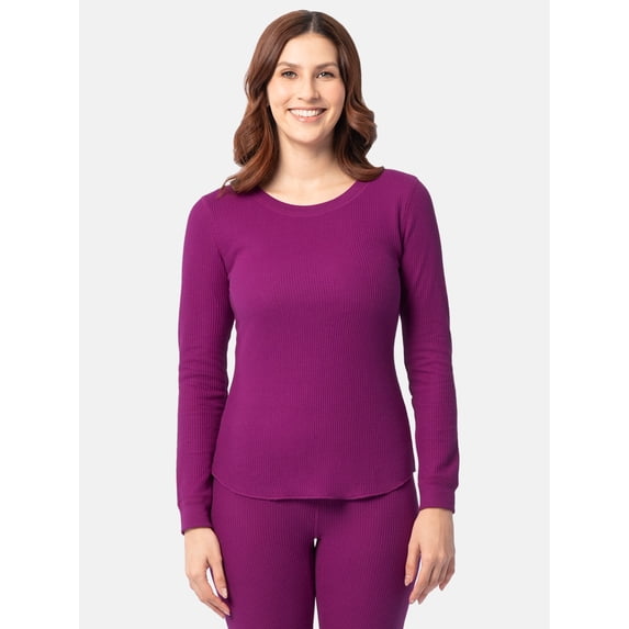 Fruit of the Loom Women's Recycled Waffle Thermal Top, Sizes XS-4X