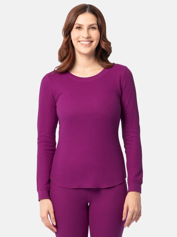 Women's Recycled Waffle Thermal Top, Sizes XS-4X