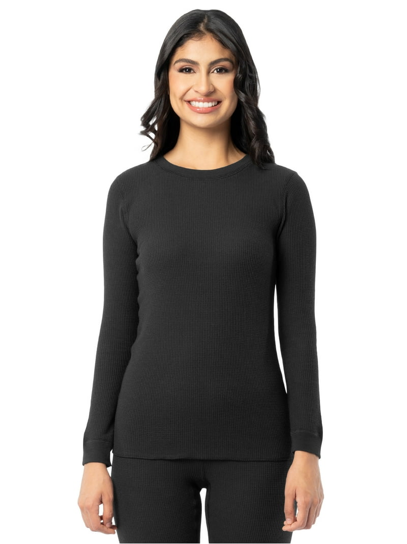 Fruit of the Loom Women's Recycled Waffle Thermal Top, Sizes XS Fruit of the Loom Women's Recycled Waffle Thermal Top, Sizes XS