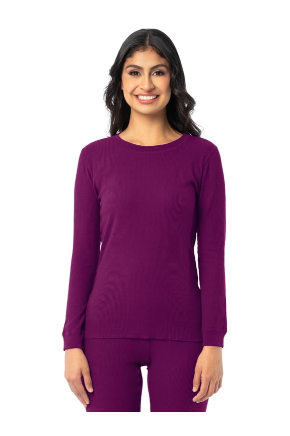 Women's Recycled Waffle Thermal Top, Sizes XS-XXL