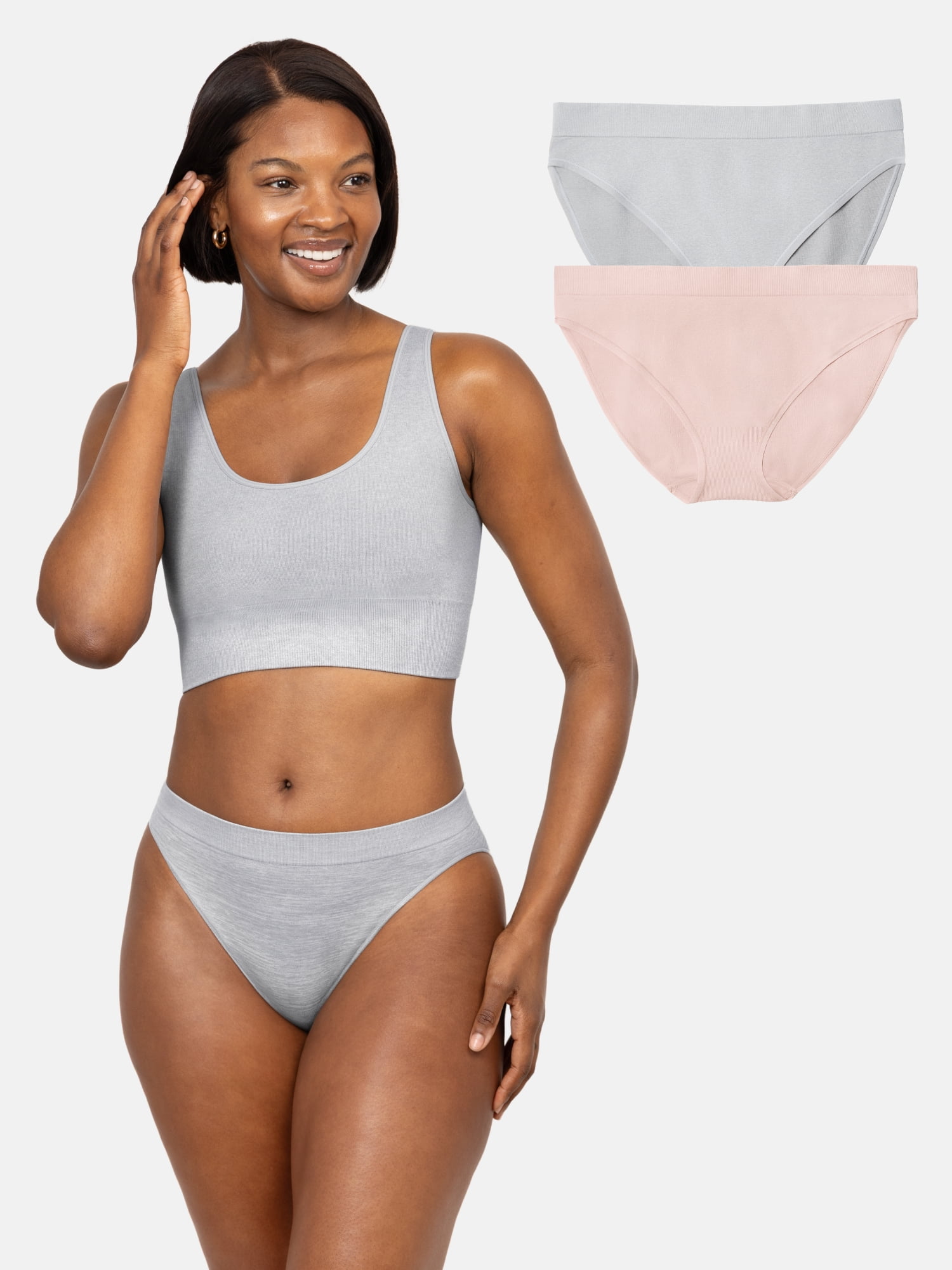 Fruit of the Loom Women's Seamless Bikini, 2-Pack, Sizes S-XXXL