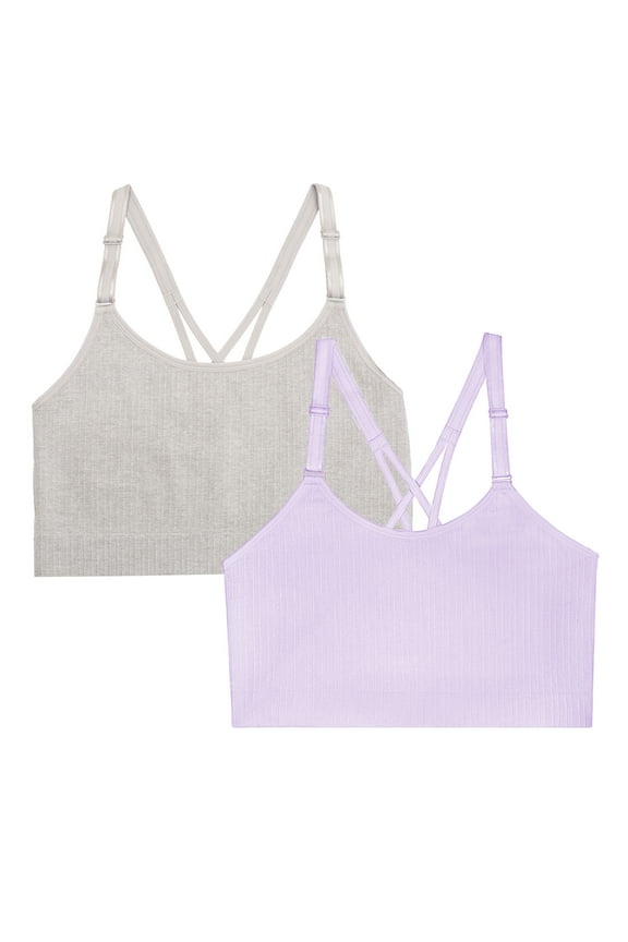 Women's Seamless Strappy Back Longline Bra, 2-Pack, Sizes S to 4XL, Style FT1004