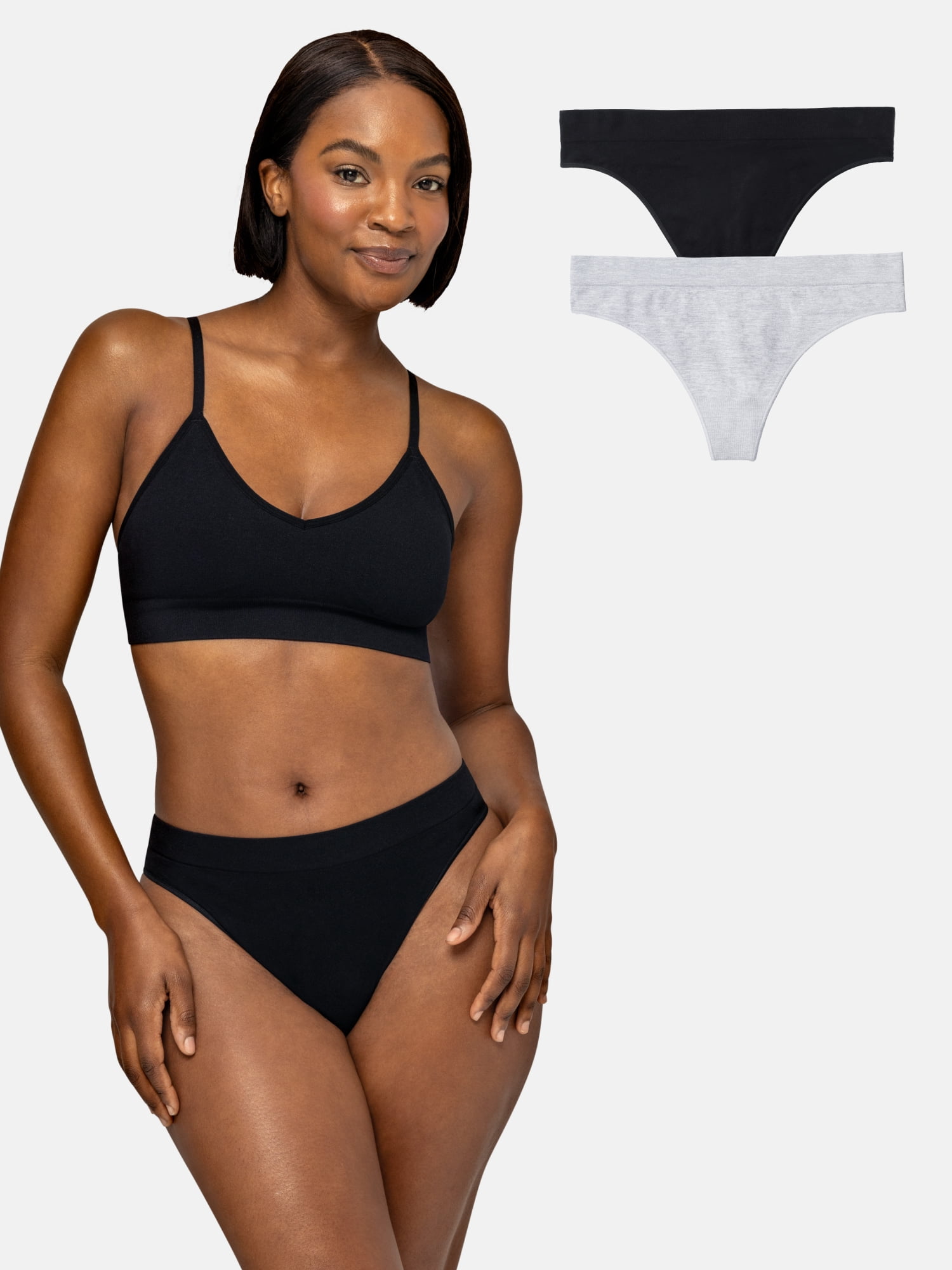 Fruit of the Loom Women's Seamless Thong, 2-Pack, Sizes S-XXXL