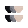 thumbnail image 1 of Fruit of the Loom Women's Seamless Underwear, No Show Panties, Multiple Styles, 4‑Way Stretch, 6-Pack, Sizes S-3XL, 1 of 12