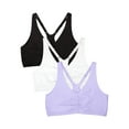 thumbnail image 1 of Fruit of the Loom Women's Shirred Front Racerback Sports Bra, Style-90011, 3-Pack, 1 of 7