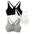 thumbnail image 1 of Fruit of the Loom Women's Shirred Front Racerback Sports Bra, Style-90011, 3-Pack, 1 of 2