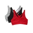 thumbnail image 1 of Fruit of the Loom Women's Shirred Front Racerback Sports Bra, Style-90011, 3-Pack, 1 of 8