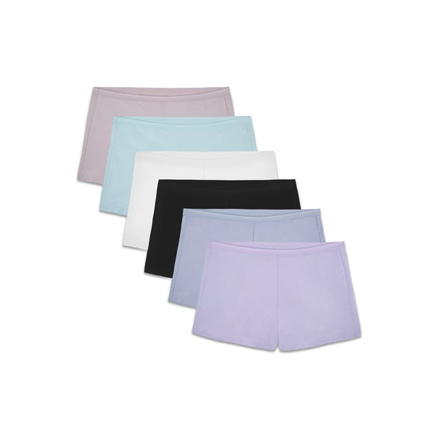 Fruit of the Loom Women's Cotton Shortie Underwear, 6-Pack - Walmart.com