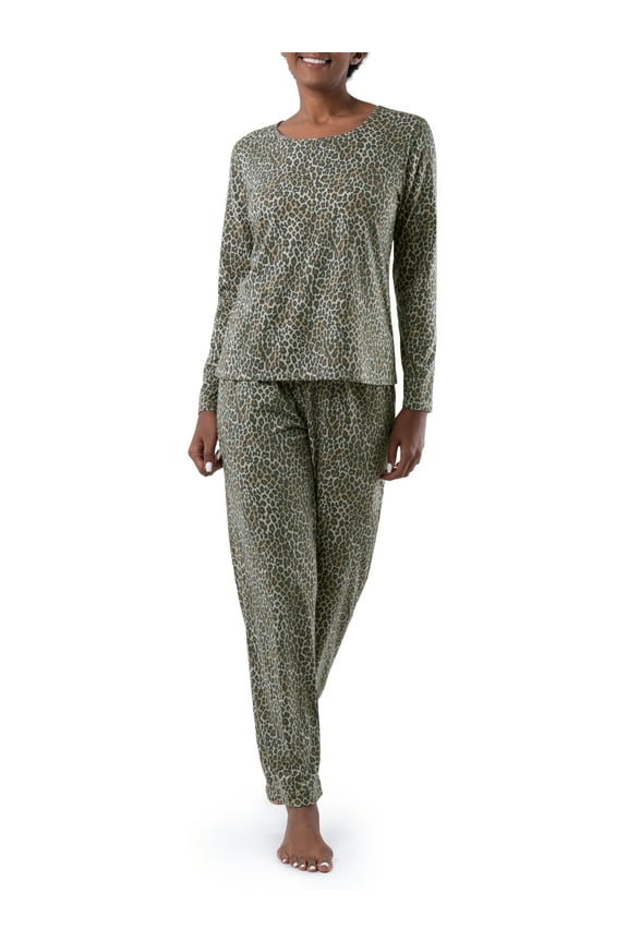 Women's Sleep Soft & Breathable Long Sleeve Top & Pant Set, Sizes S-4X