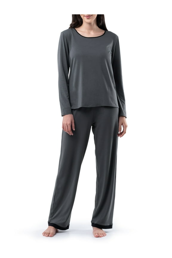 Women's Sleep Soft & Breathable Long Sleeve Top & Pant Set, Sizes S-4X