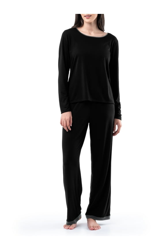 Women's Sleep Soft & Breathable Long Sleeve Top & Pant Set, Sizes S-4X