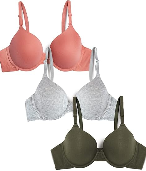 Fruit Of The Loom Reggiseno A Maglietta Donna - Confezione Da 2, Morbido In Cotone, Invisibile, Spalline Regolabili