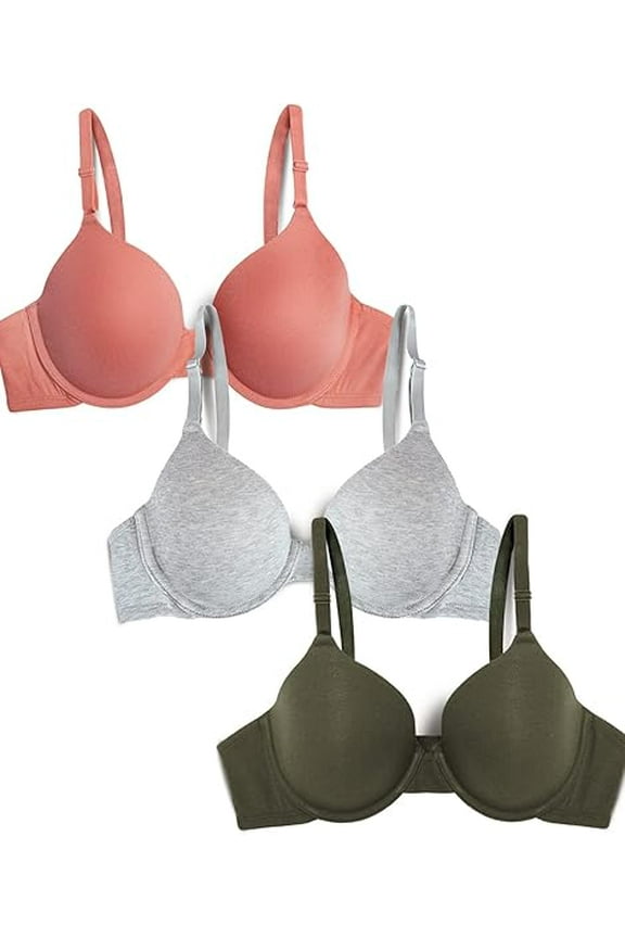 Women's Smooth Cotton T-Shirt Bra Pack - Ultra-Soft, Flexible, and Invisible Under Tees