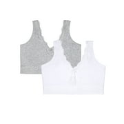 Fruit of the Loom Women’s Smoothing Back Full Coverage Wireless Bralette, 2-Pack, Style FT842A
