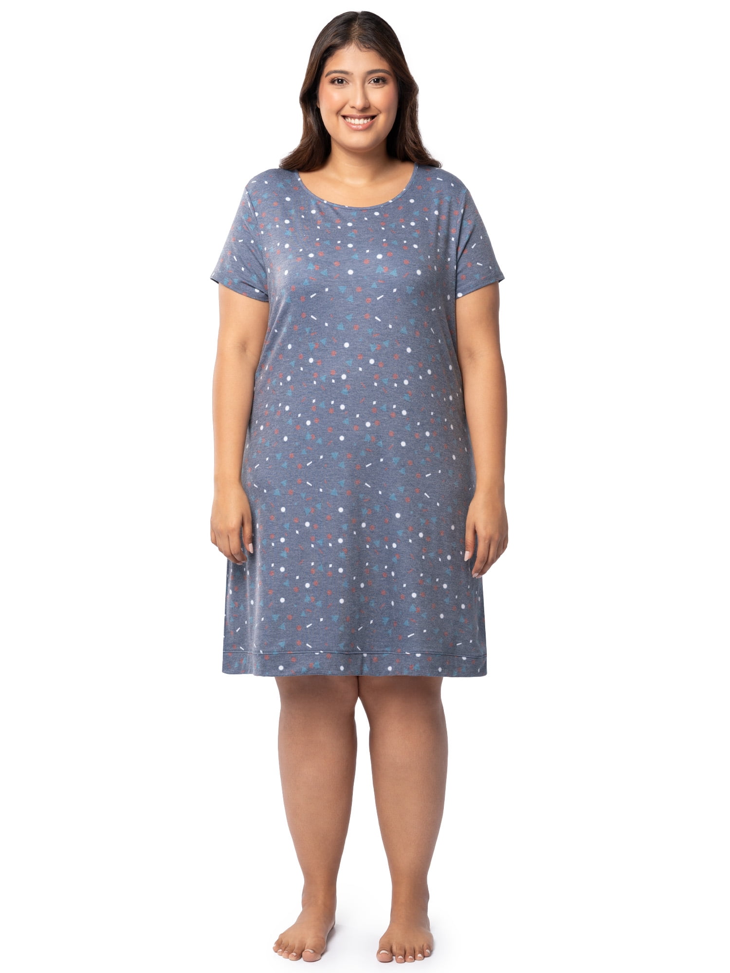 Fruit of the Loom Women's Soft & Breathable V-Neck Short Sleeve Top & Pajama Pant Set, Sizes S-4X