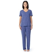 Fruit of the Loom Women's Soft & Breathable V-Neck Pajama Set, 2-Piece, Sizes S-4X