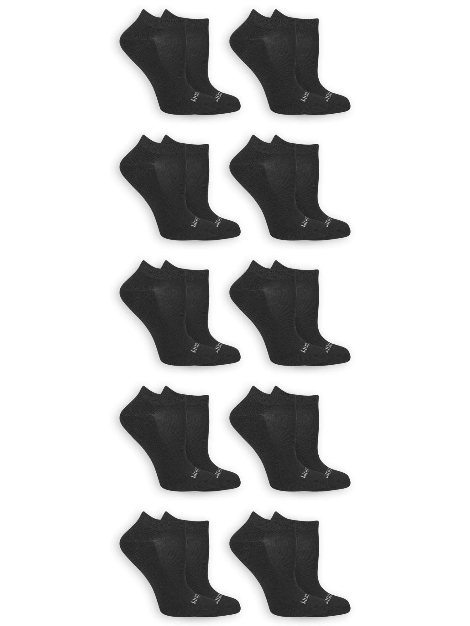 Fruit of the Loom Women's Soft Flat Knit No Show Socks 10 Pack ...