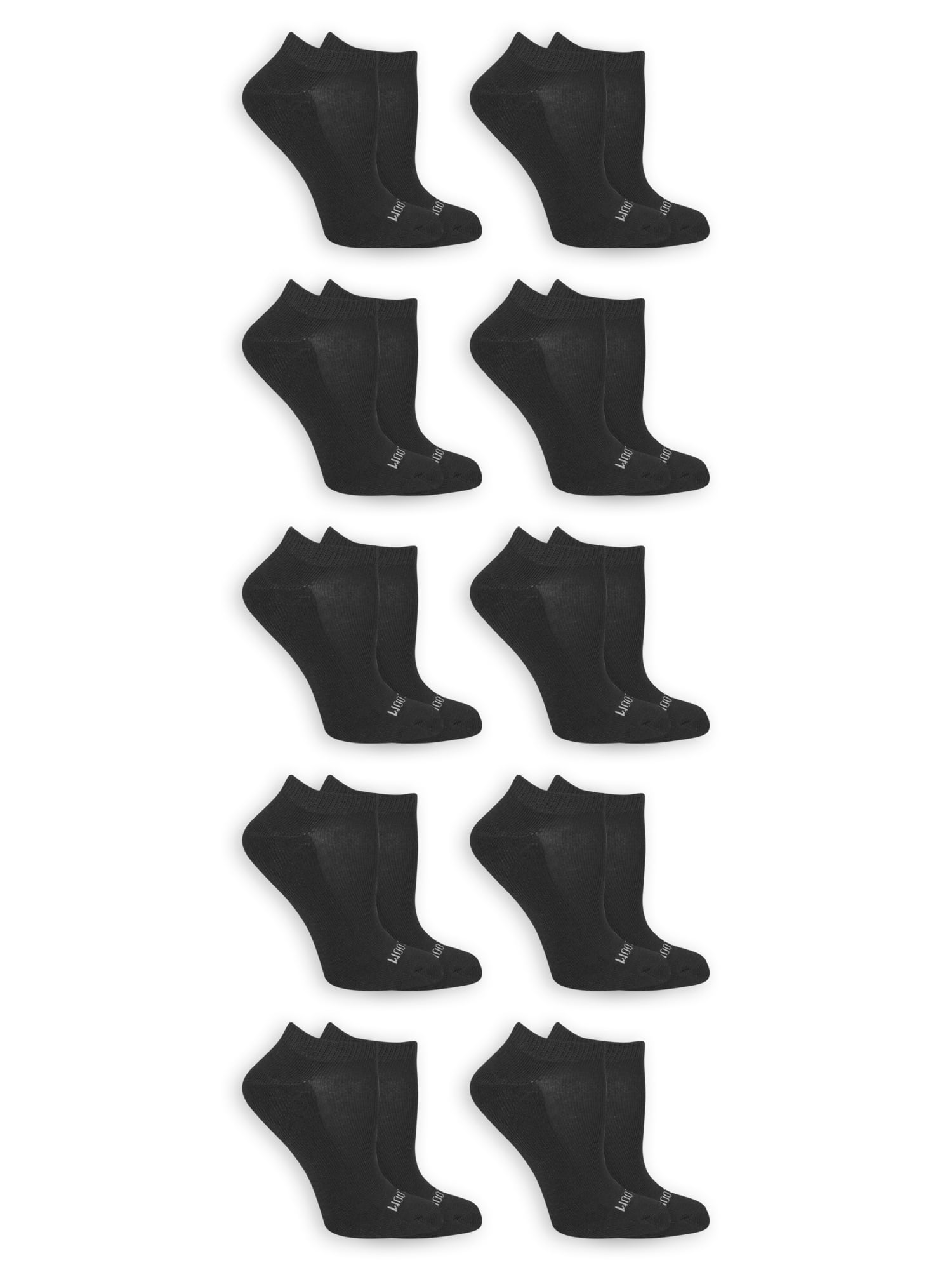 Fruit of the Loom Women's Soft Half Cushion No Show Socks 10 Pack ...