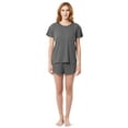 thumbnail image 1 of Fruit of the Loom Women's Soft and Breathable Short Sleeve Crew Top & Pajama Short Set, Sizes S-4X, 1 of 8