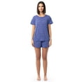 thumbnail image 1 of Fruit of the Loom Women's Soft and Breathable Short Sleeve Crew Top & Pajama Short Set, Sizes S-4X, 1 of 10