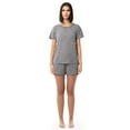 thumbnail image 1 of Fruit of the Loom Women's Soft and Breathable Short Sleeve Crew Top & Pajama Short Set, Sizes S-4X, 1 of 10
