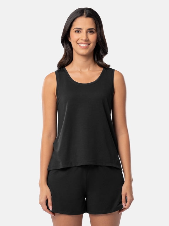 Women's Soft and Breathable Tank and Short Pajama Set, Sizes S-4X