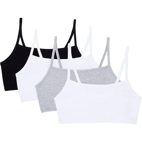 Fruit of the Loom Women's Spaghetti Strap Cotton Pullover Sports Bra Value Pack