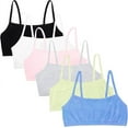 thumbnail image 1 of Fruit of the Loom Women's Spaghetti Strap Cotton Pullover Sports Bra Value Pack, 1 of 5