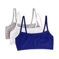 thumbnail image 1 of Fruit of the Loom Women's Spaghetti Strap Cotton Sports Bra, 3-Pack, Style-9036-Navy/White/Grey Heather-34, 1 of 1