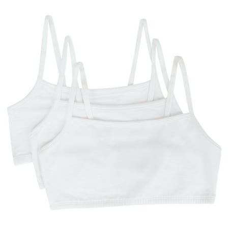 Fruit of the Loom Women's Spaghetti Strap Cotton Sports Bra, 3-Pack, Style-9036