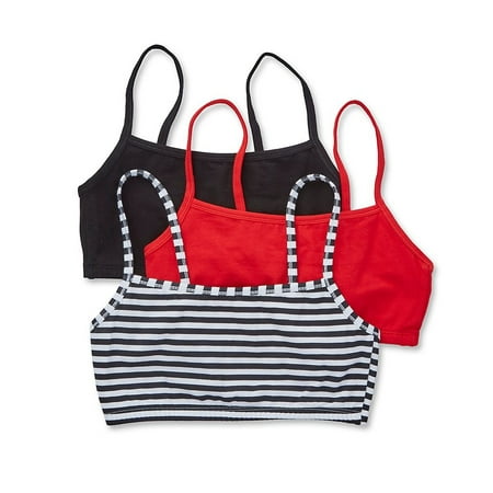 Fruit of the Loom Women's Spaghetti Strap Cotton Sports Bra, 3-Pack, Style-9036