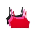 Fruit of the Loom Women's Spaghetti Strap Cotton Sports Bra, 3Pack, Style9036