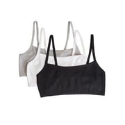 Fruit of the Loom Women's Spaghetti Strap Cotton Sports Bra, 3-Pack, Style-9036